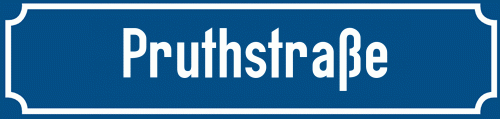 Straßenschild Pruthstraße