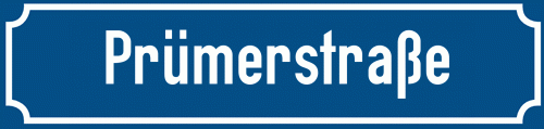 Straßenschild Prümerstraße