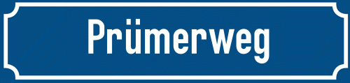Straßenschild Prümerweg