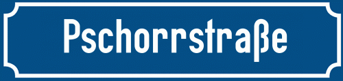 Straßenschild Pschorrstraße