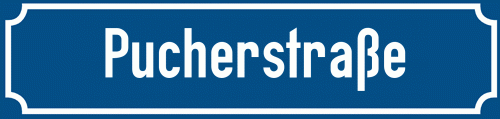 Straßenschild Pucherstraße