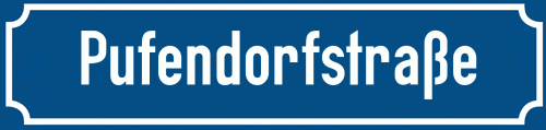 Straßenschild Pufendorfstraße zum kostenlosen Download