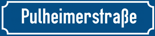 Straßenschild Pulheimerstraße zum kostenlosen Download