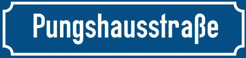 Straßenschild Pungshausstraße