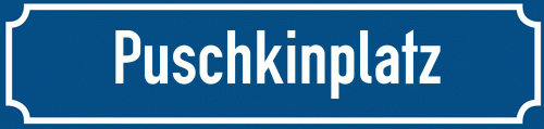 Straßenschild Puschkinplatz