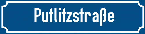 Straßenschild Putlitzstraße