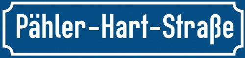 Straßenschild Pähler-Hart-Straße