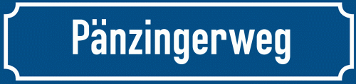 Straßenschild Pänzingerweg