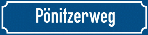 Straßenschild Pönitzerweg