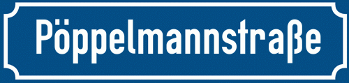 Straßenschild Pöppelmannstraße