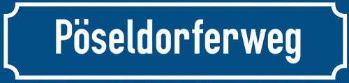 Straßenschild Pöseldorferweg zum kostenlosen Download