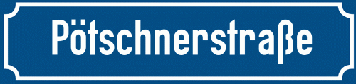 Straßenschild Pötschnerstraße zum kostenlosen Download