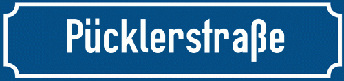 Straßenschild Pücklerstraße
