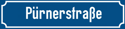 Straßenschild Pürnerstraße