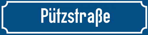 Straßenschild Pützstraße