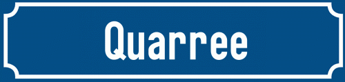Straßenschild Quarree