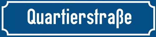 Straßenschild Quartierstraße