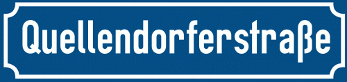 Straßenschild Quellendorferstraße