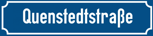 Straßenschild Quenstedtstraße zum kostenlosen Download