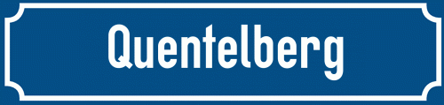 Straßenschild Quentelberg