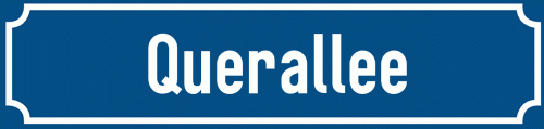 Straßenschild Querallee zum kostenlosen Download