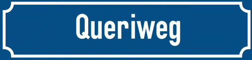 Straßenschild Queriweg