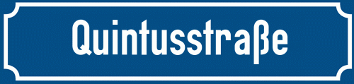 Straßenschild Quintusstraße
