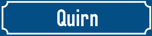 Straßenschild Quirn