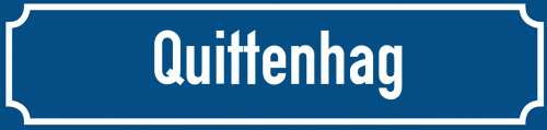 Straßenschild Quittenhag