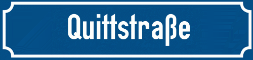 Straßenschild Quittstraße