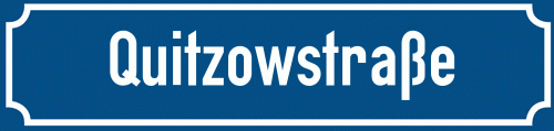 Straßenschild Quitzowstraße