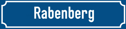 Straßenschild Rabenberg