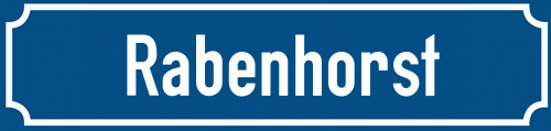 Straßenschild Rabenhorst