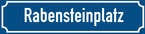 Straßenschild Rabensteinplatz