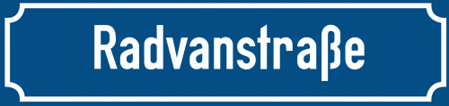 Straßenschild Radvanstraße