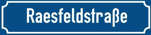 Straßenschild Raesfeldstraße