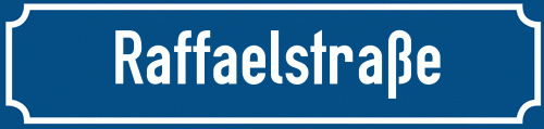 Straßenschild Raffaelstraße
