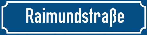 Straßenschild Raimundstraße zum kostenlosen Download