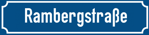 Straßenschild Rambergstraße
