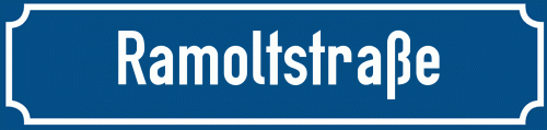 Straßenschild Ramoltstraße zum kostenlosen Download