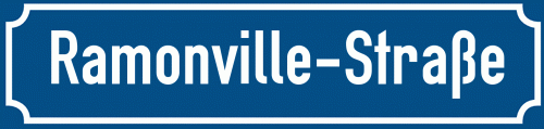 Straßenschild Ramonville-Straße