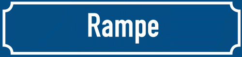 Straßenschild Rampe