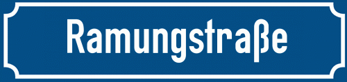 Straßenschild Ramungstraße