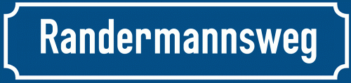 Straßenschild Randermannsweg