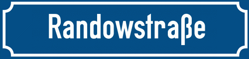 Straßenschild Randowstraße zum kostenlosen Download