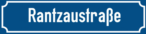 Straßenschild Rantzaustraße zum kostenlosen Download