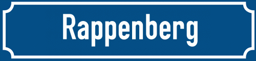 Straßenschild Rappenberg