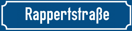 Straßenschild Rappertstraße