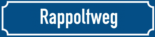 Straßenschild Rappoltweg