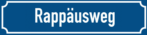 Straßenschild Rappäusweg